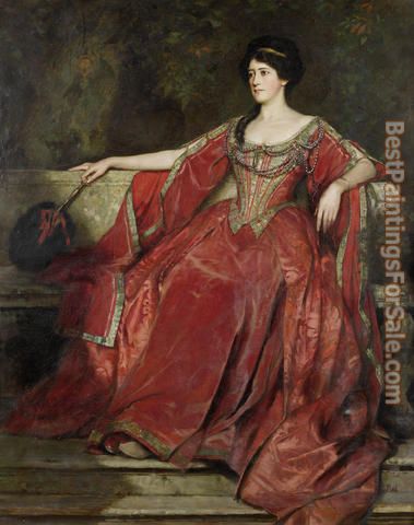William Logsdail Portrait of Alice Crawford in the role of Olivia